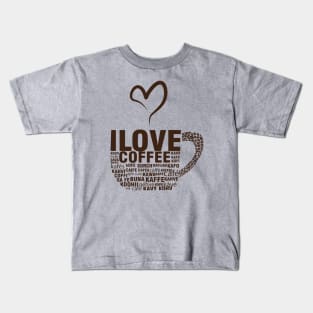 I Love Coffee Kids T-Shirt